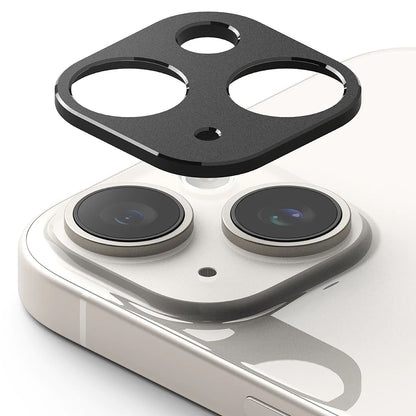 Beskyttelsesramme til Ringke Styling bagkamera for Apple iPhone 15 Plus / 15, Aluminium, Sort