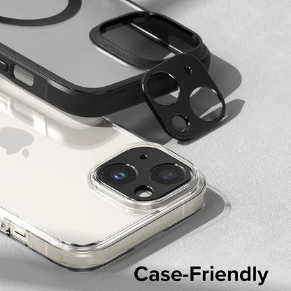 Beskyttelsesramme til Ringke Styling bagkamera for Apple iPhone 15 Plus / 15, Aluminium, Sort