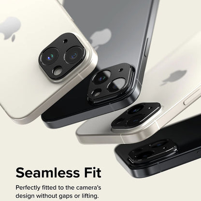 Beskyttelsesramme til Ringke Styling bagkamera for Apple iPhone 15 Plus / 15, Aluminium, Sort