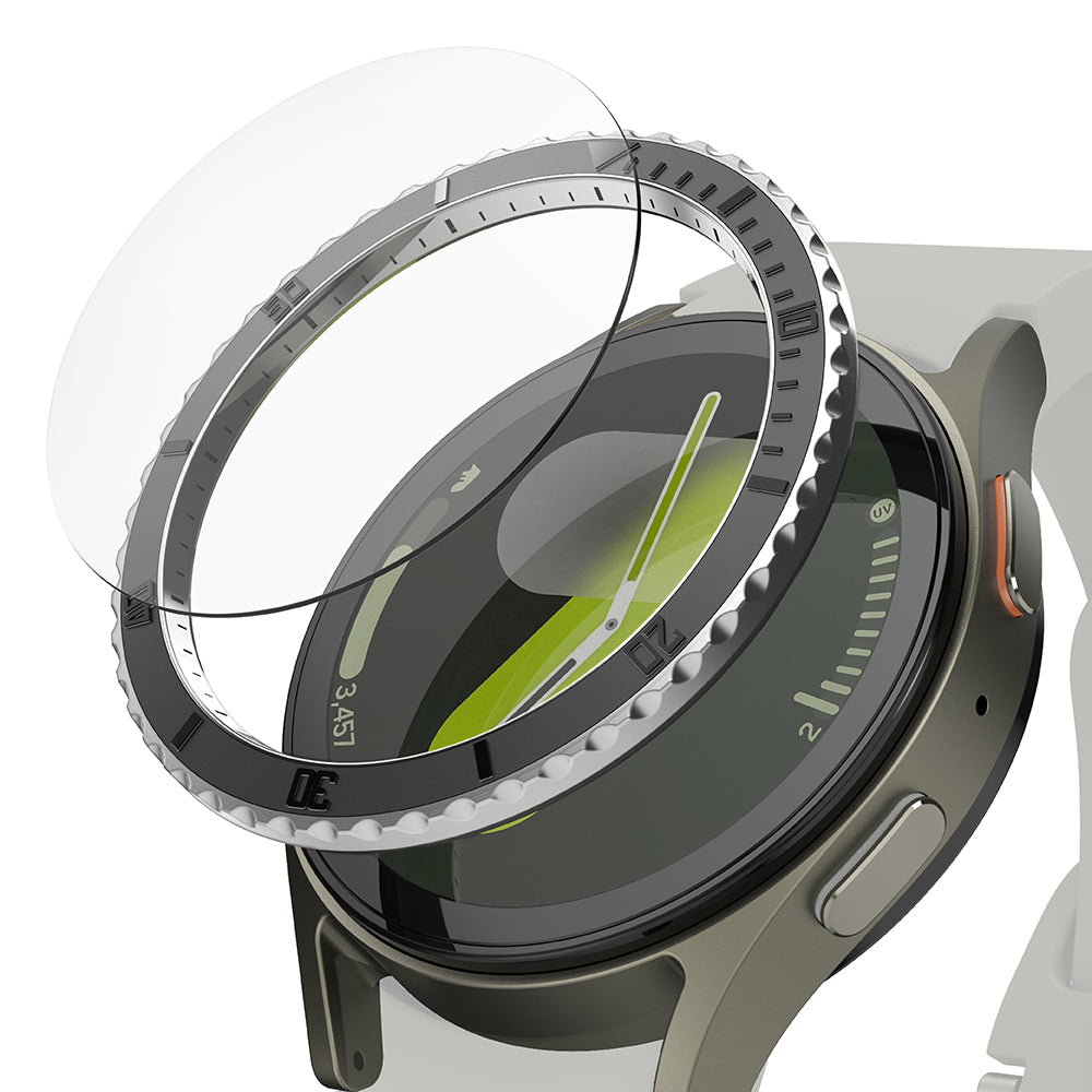 Ringke Premium Styling Beskyttelsesramme til Samsung Galaxy Watch7 44mm, Model 3, Sort