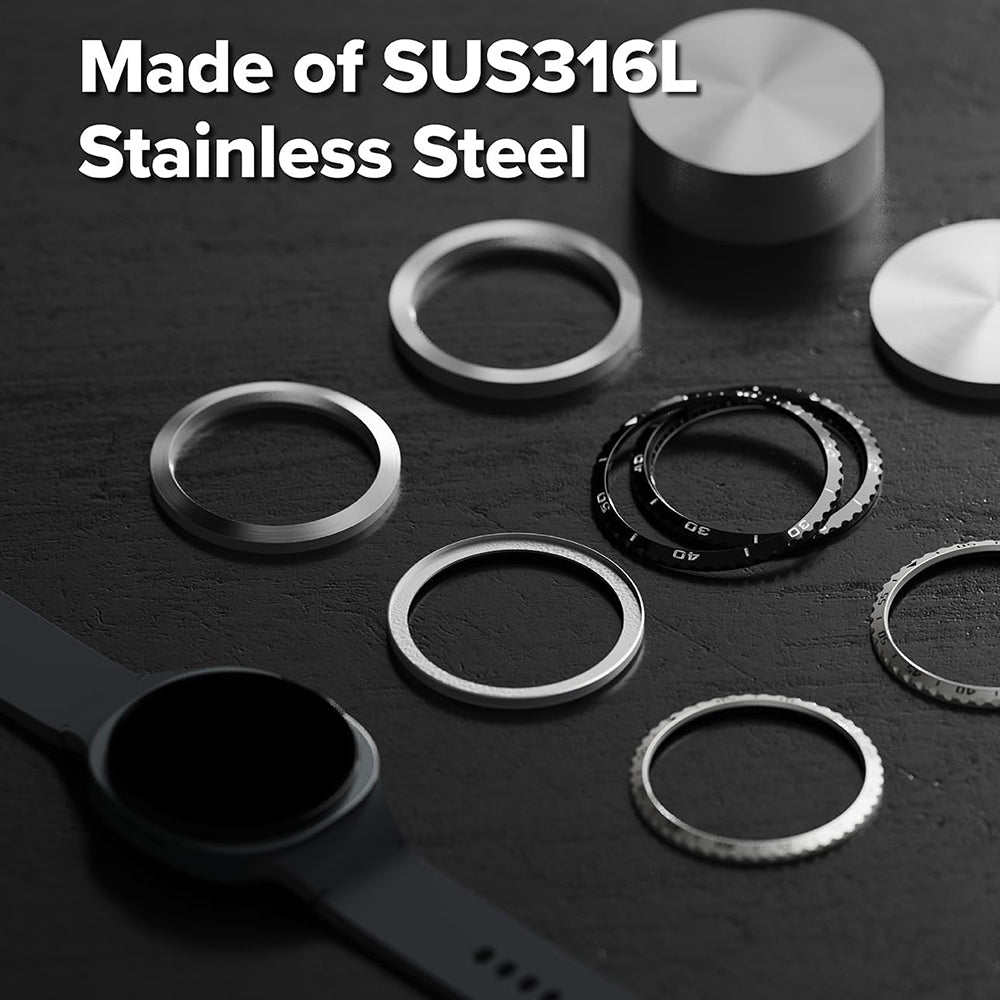 Ringke Inner Styling Beskyttelsesramme til Samsung Galaxy Watch8 Classic, Sølvfarvet