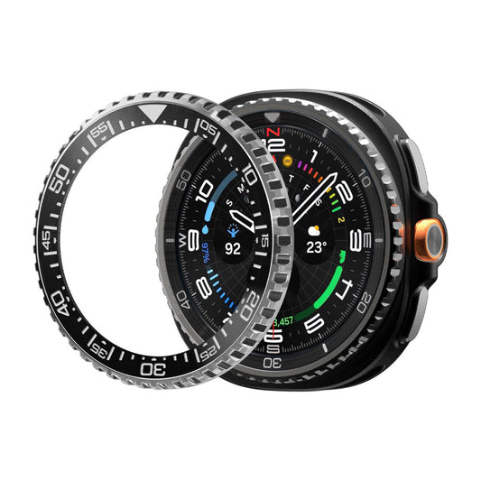 Spigen Tune Pro Diver Beskyttelsesramme til Samsung Galaxy Watch8 Classic, Sort