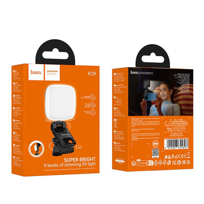Selfie Light HOCO K29, Universal, Sort