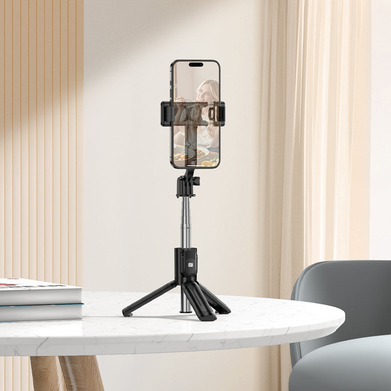 Selfie Stick Bluetooth Borofone BY14 Graceful, 4,5 tommer - 7 tommer, Sort