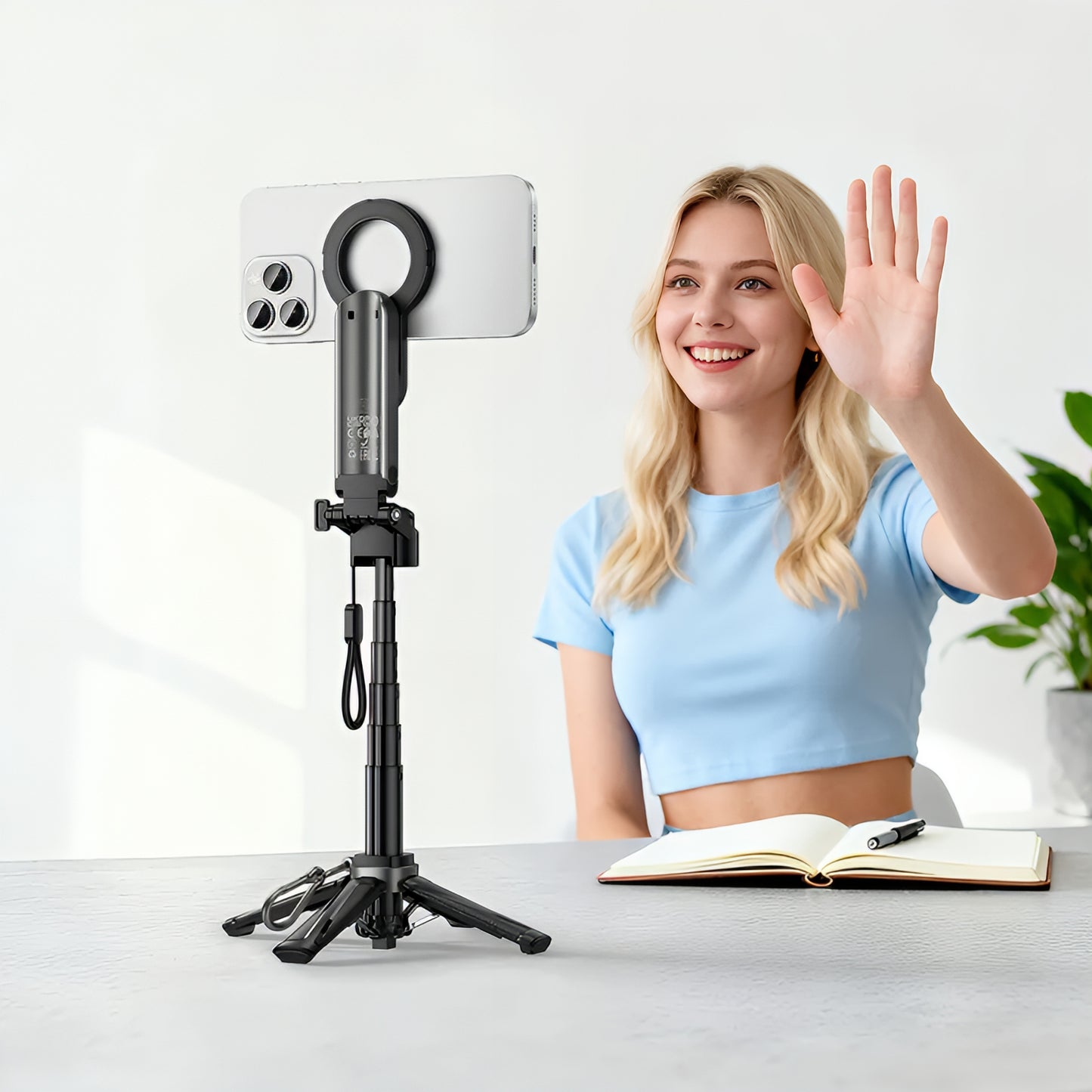 Selfie Stick Bluetooth HOCO K27 Pro, Universal, Sort