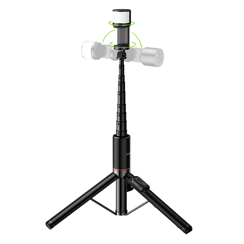 Selfie Stick Bluetooth HOCO K34, 4,5 tommer - 7 tommer, Sort