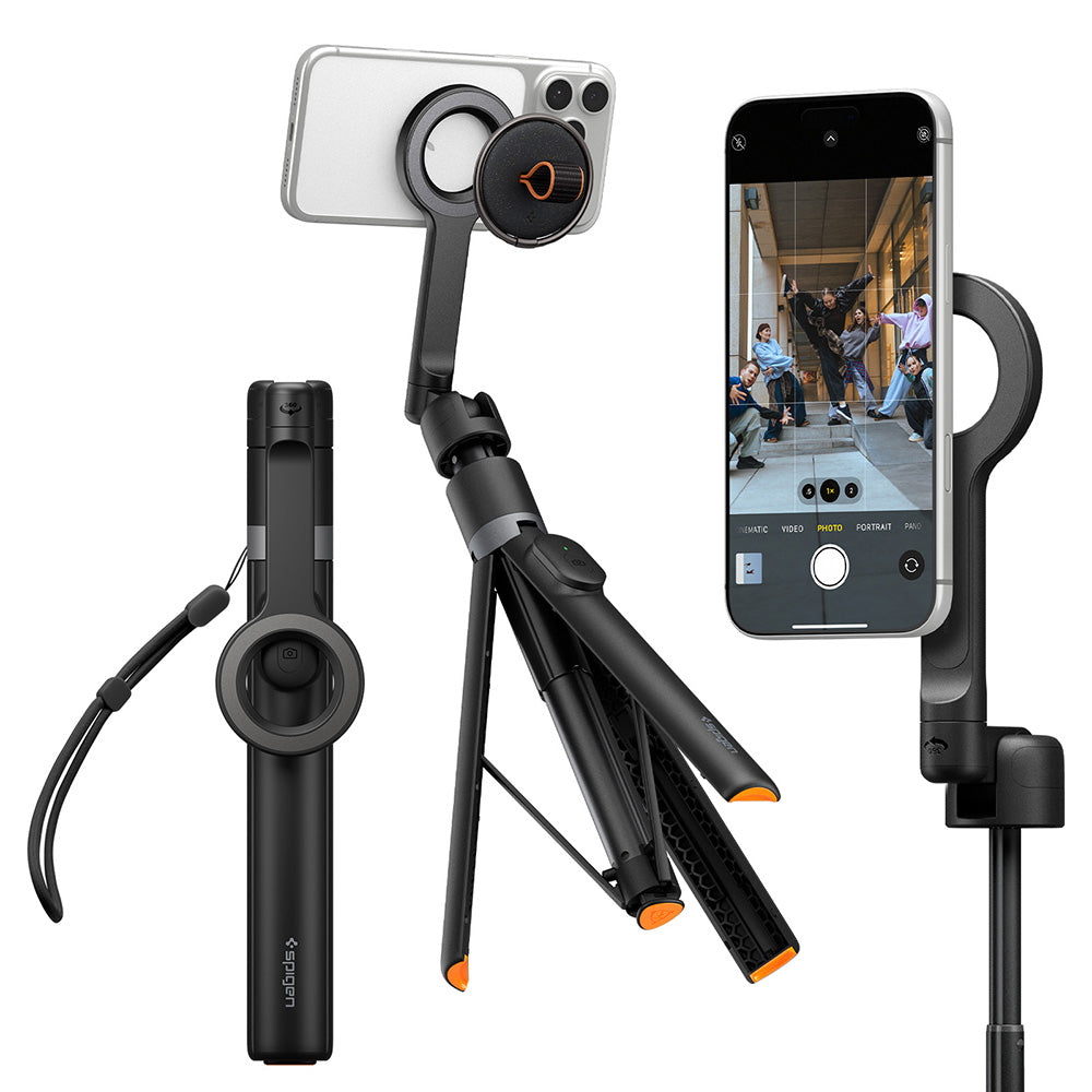 Selfie Stick Bluetooth Spigen S582W, Universal, Sort AMP11372