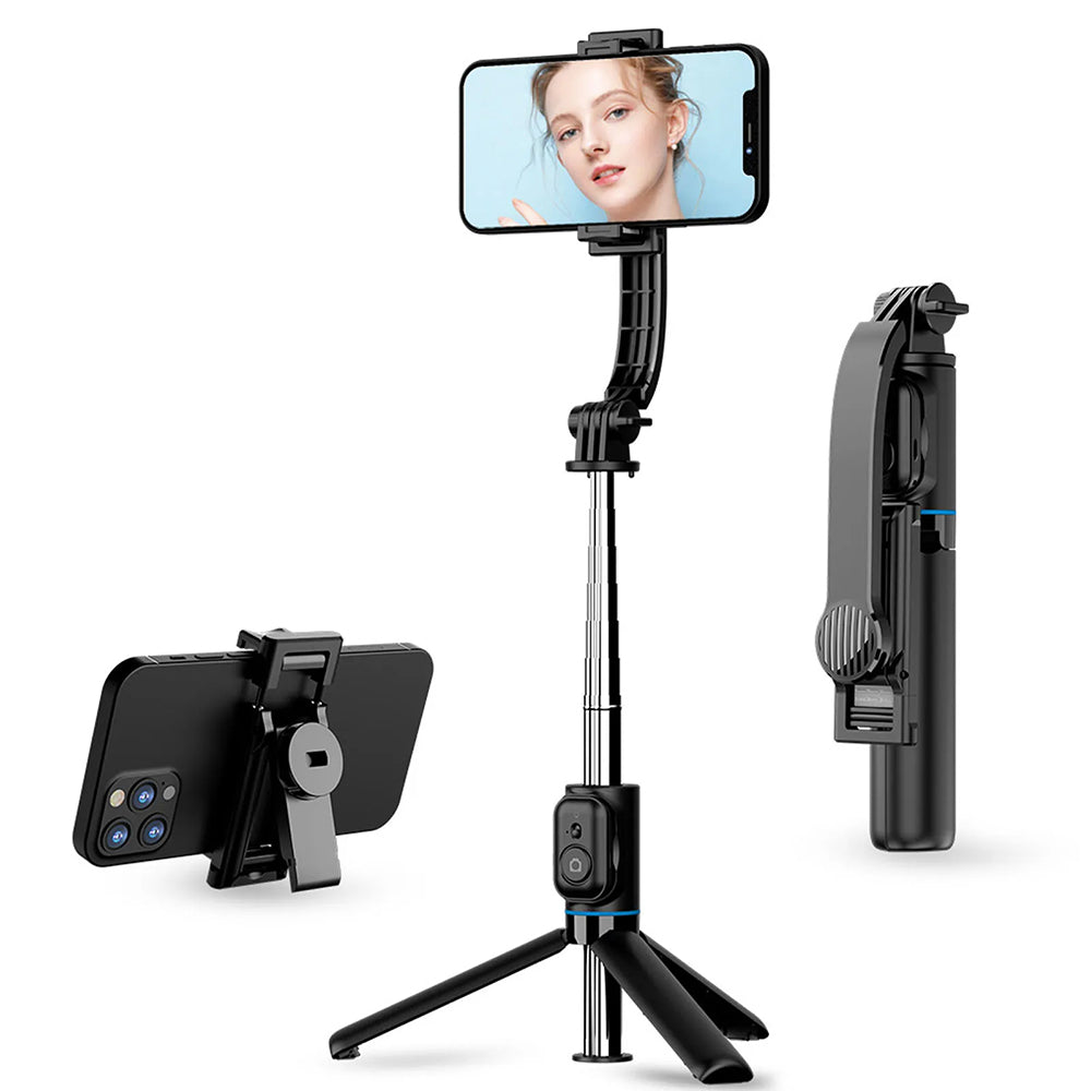 Selfie Stick Bluetooth Techsuit C01, Universal, Sort