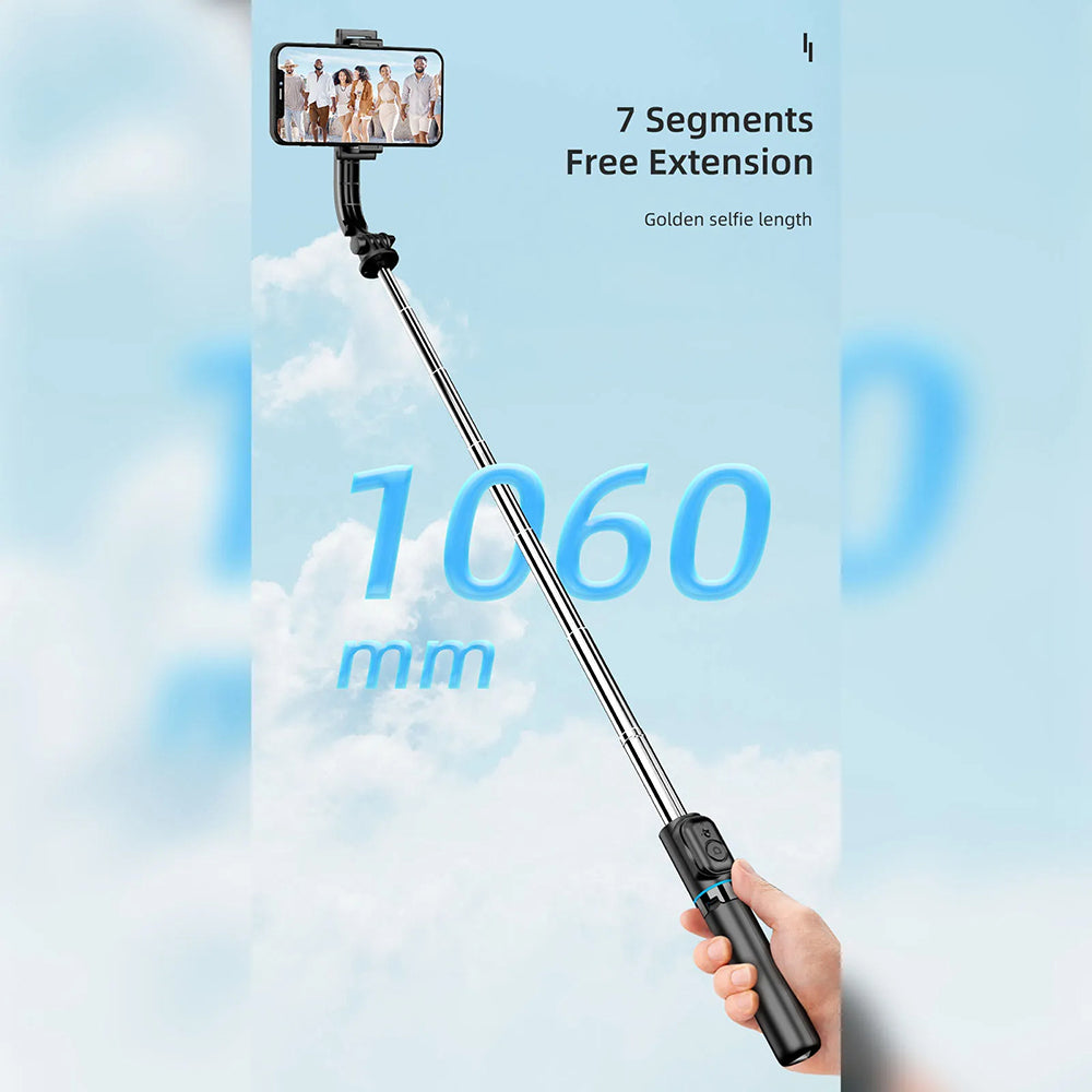 Selfie Stick Bluetooth Techsuit C01, Universal, Sort