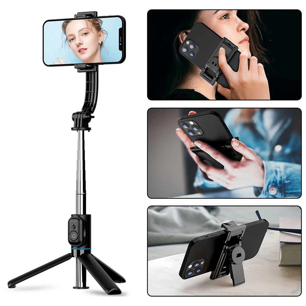 Selfie Stick Bluetooth Techsuit C01, Universal, Sort