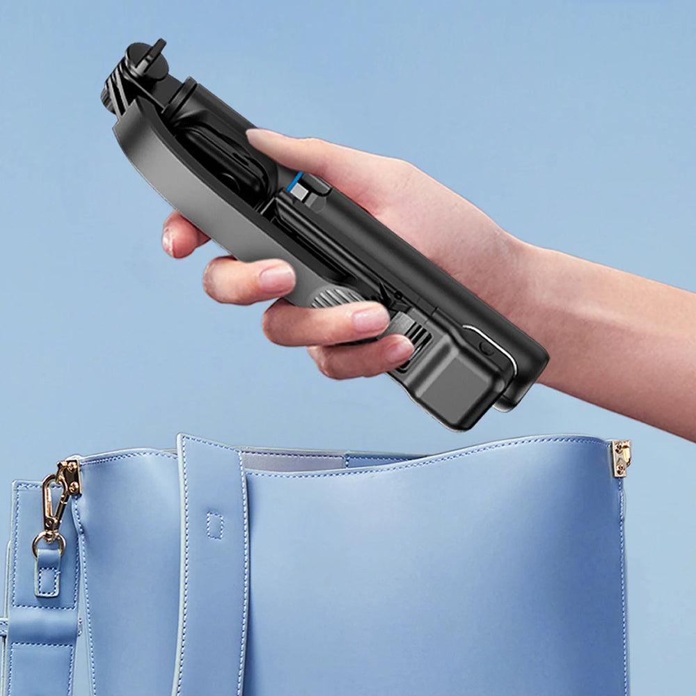 Selfie Stick Bluetooth Techsuit C01s, Universal, Sort