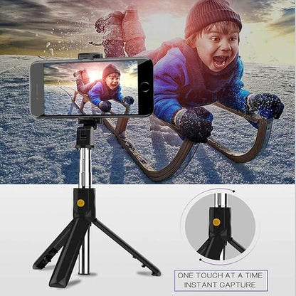 Selfie Stick Bluetooth Techsuit K07, Universal, Sort