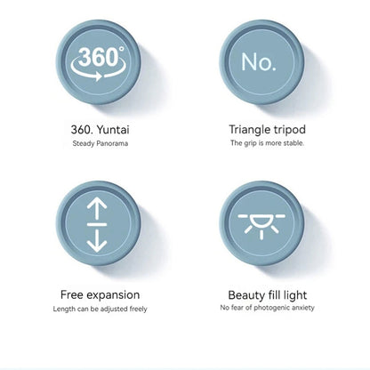 Selfie Stick Bluetooth Techsuit K28, Universal, Sort