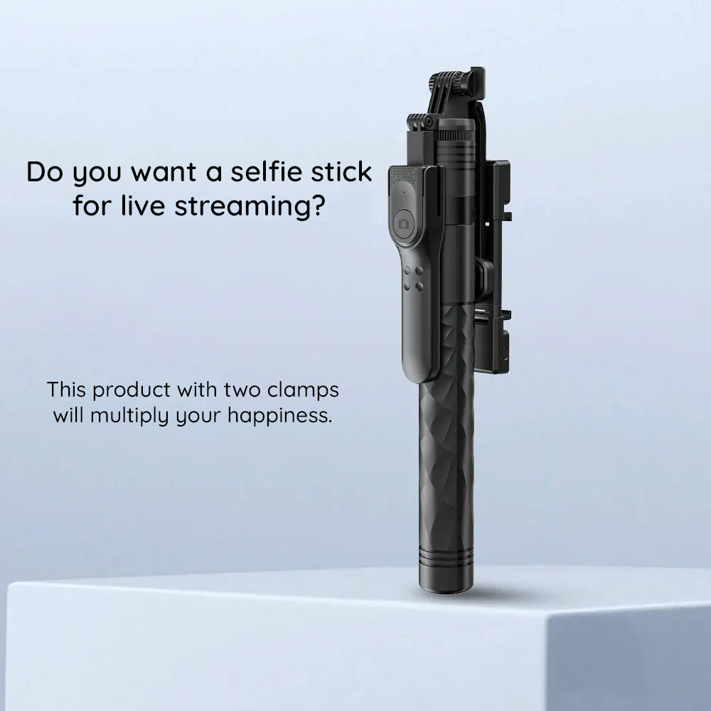 Selfie Stick Bluetooth Techsuit K28, Universal, Sort