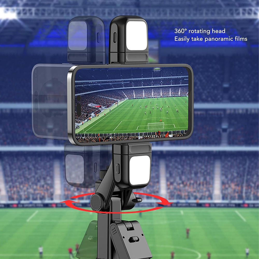 Selfie Stick Bluetooth Techsuit K30S, Universal, Sort