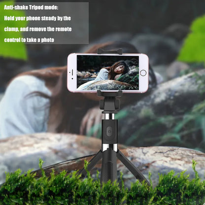 Selfie Stick Bluetooth Techsuit L01, Universal, Sort