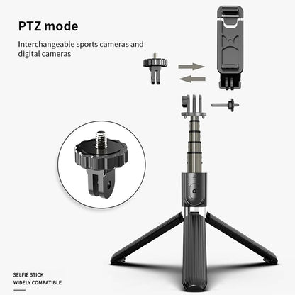 Selfie Stick Bluetooth Techsuit L03, Universal, Sort