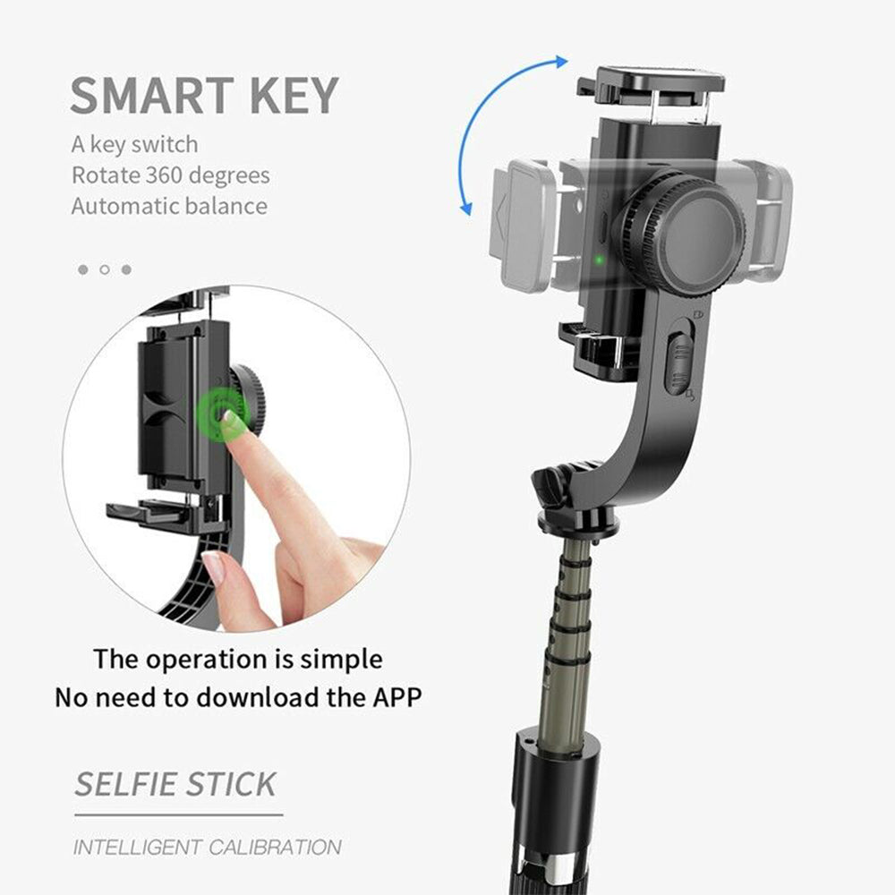 Selfie Stick Bluetooth Techsuit L08, Universal, Sort