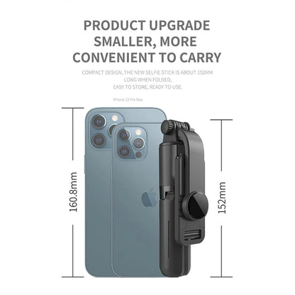 Selfie Stick Bluetooth Techsuit L10, Universal, Sort