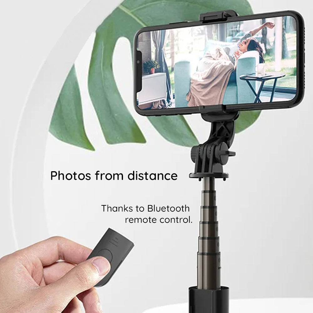Selfie Stick Bluetooth Techsuit L10, Universal, Sort