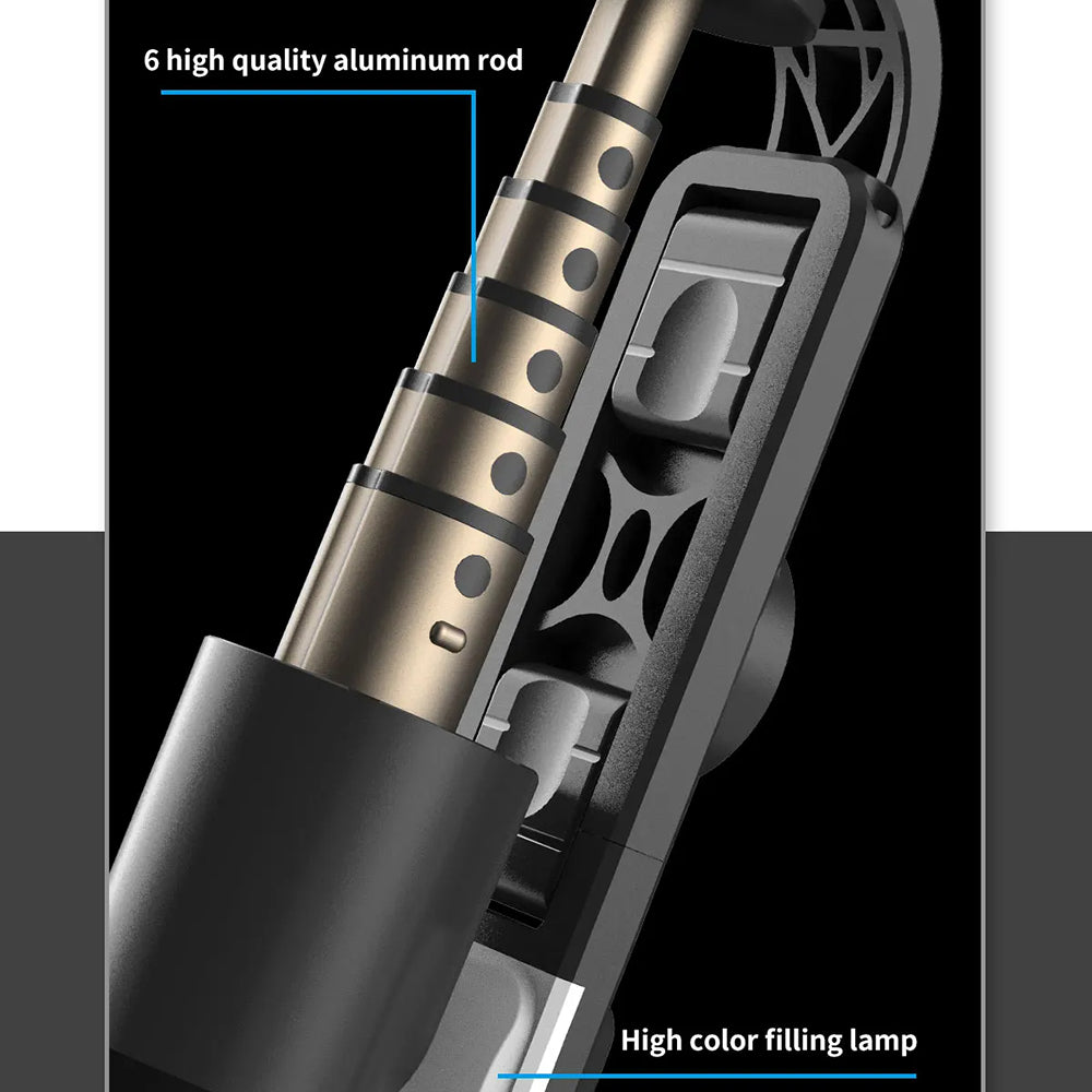 Selfie Stick Bluetooth Techsuit L10s, Universal, Sort