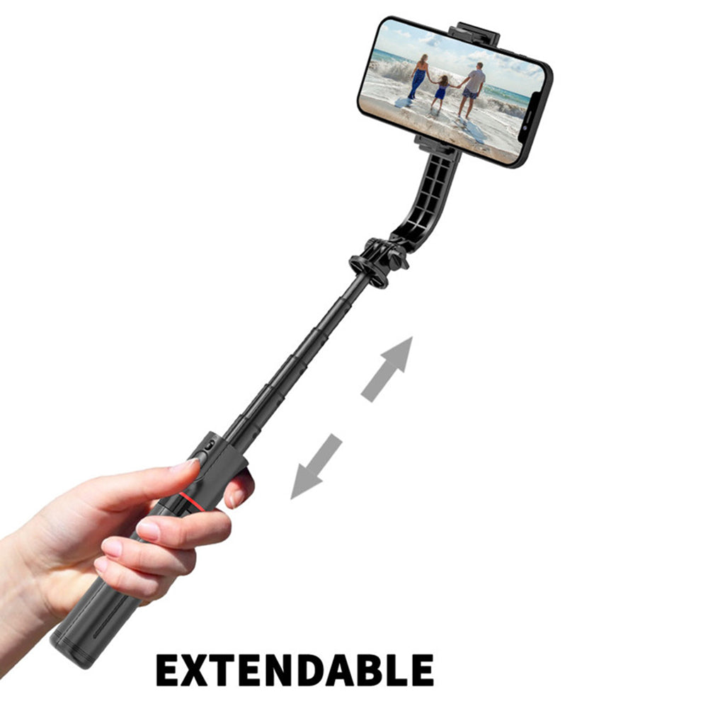 Selfie Stick Bluetooth Techsuit L12, Universal, Sort