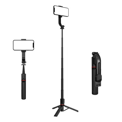 Selfie Stick Bluetooth Techsuit L12, Universal, Sort
