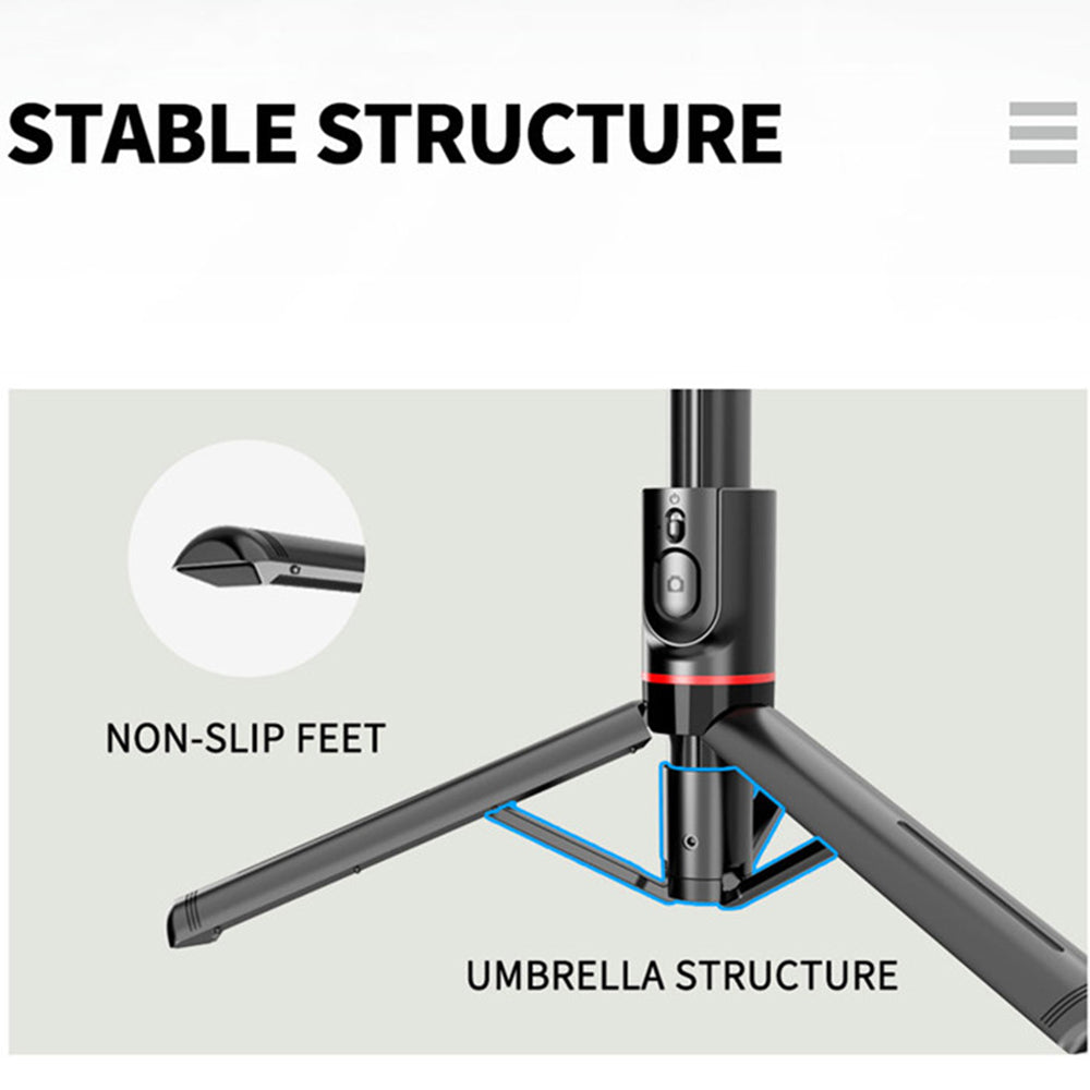 Selfie Stick Bluetooth Techsuit L12, Universal, Sort