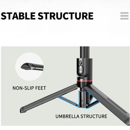 Selfie Stick Bluetooth Techsuit L12, Universal, Sort