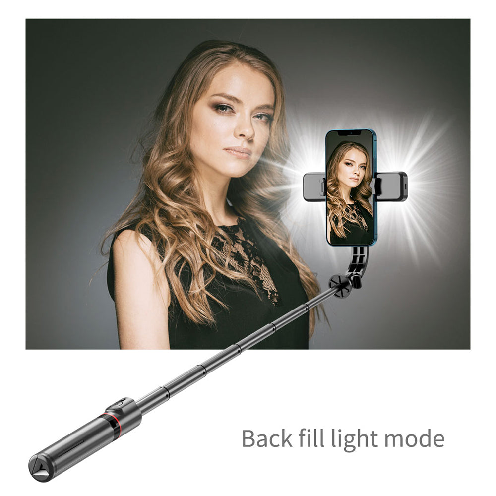 Selfie Stick Bluetooth Techsuit L12D, Universal, Sort