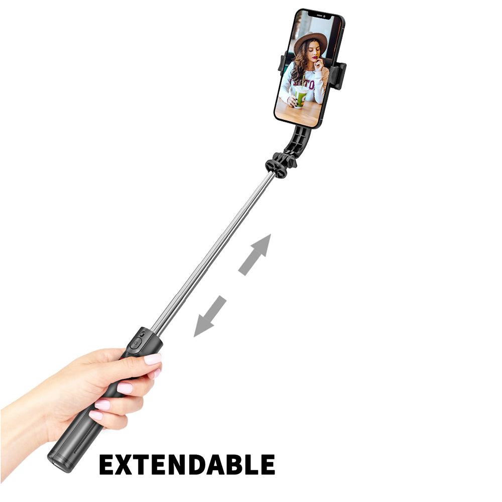 Selfie Stick Bluetooth Techsuit L13, Universal, Sort