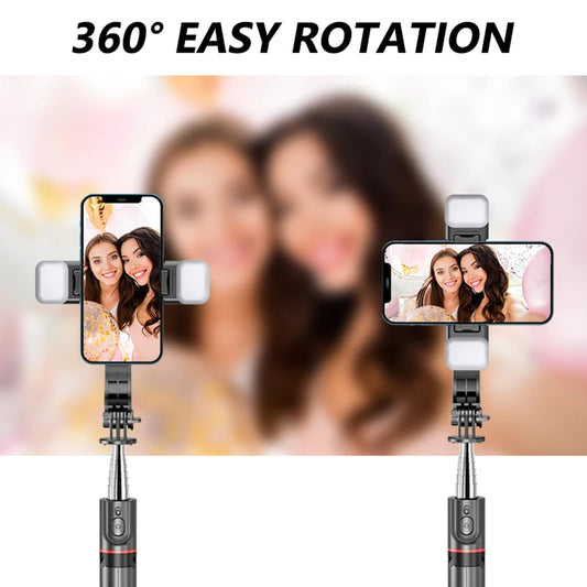 Selfie Stick Bluetooth Techsuit L13d, Universal, Sort
