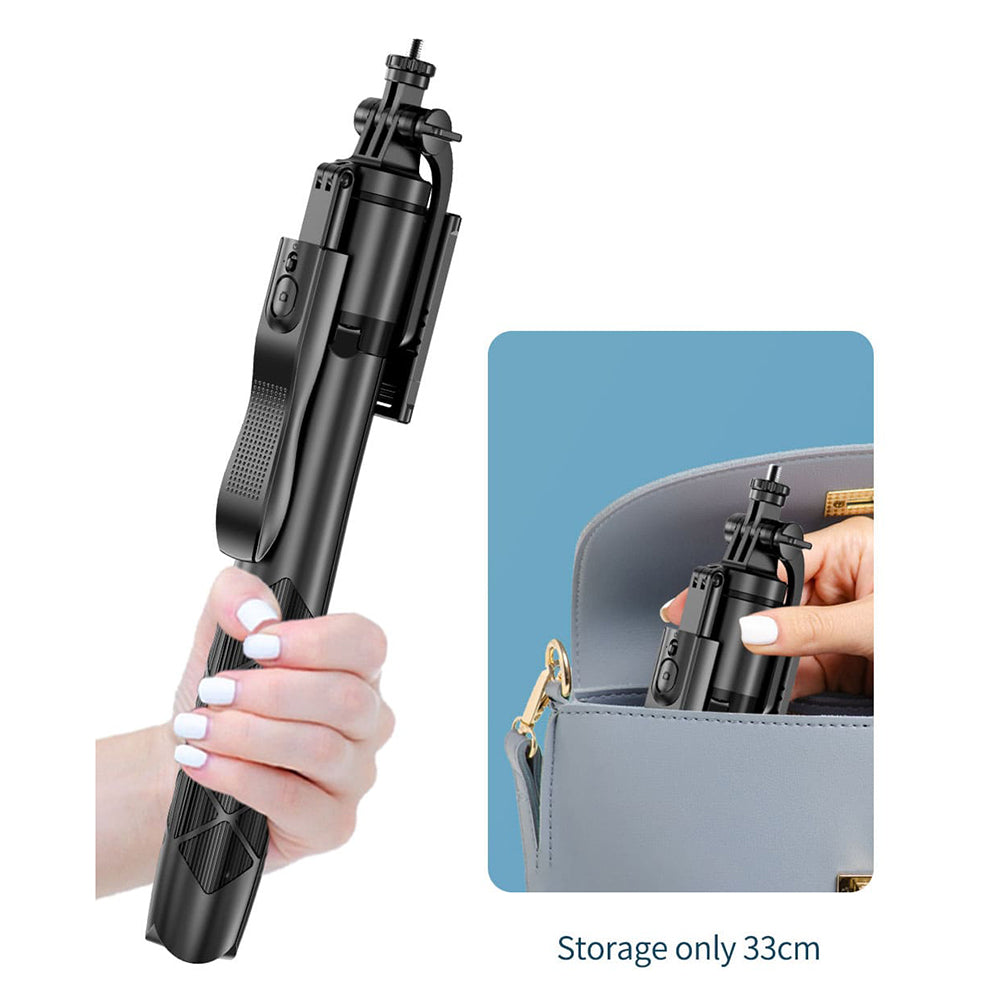 Selfie Stick Bluetooth Techsuit L16, Universal, Sort