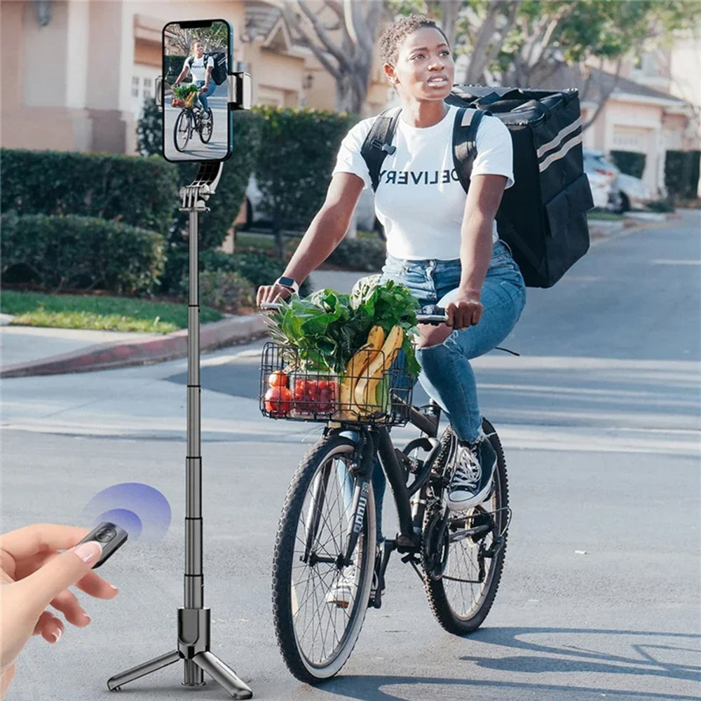 Selfie Stick Bluetooth Techsuit L18sMini, Universal, Sort