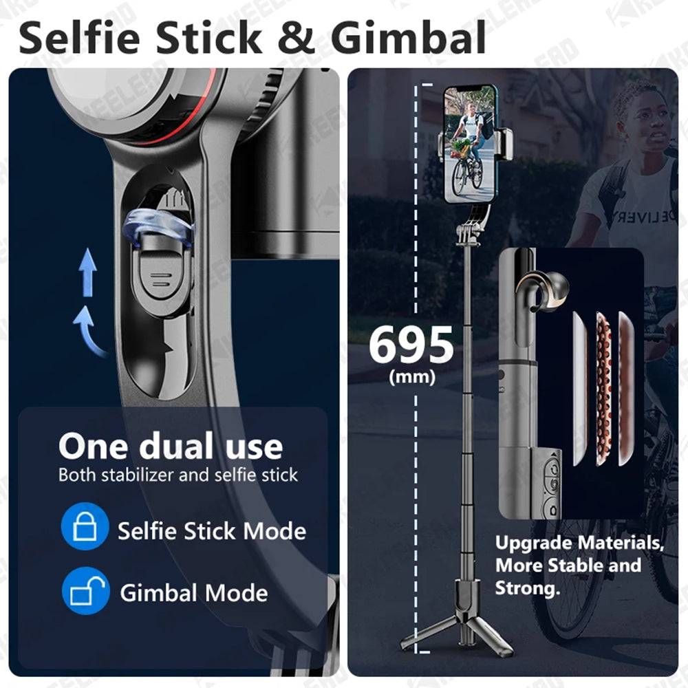 Selfie Stick Bluetooth Techsuit L18sMini, Universal, Sort