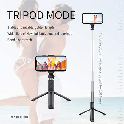 Selfie Stick Bluetooth Techsuit Q01, Universal, Hvid