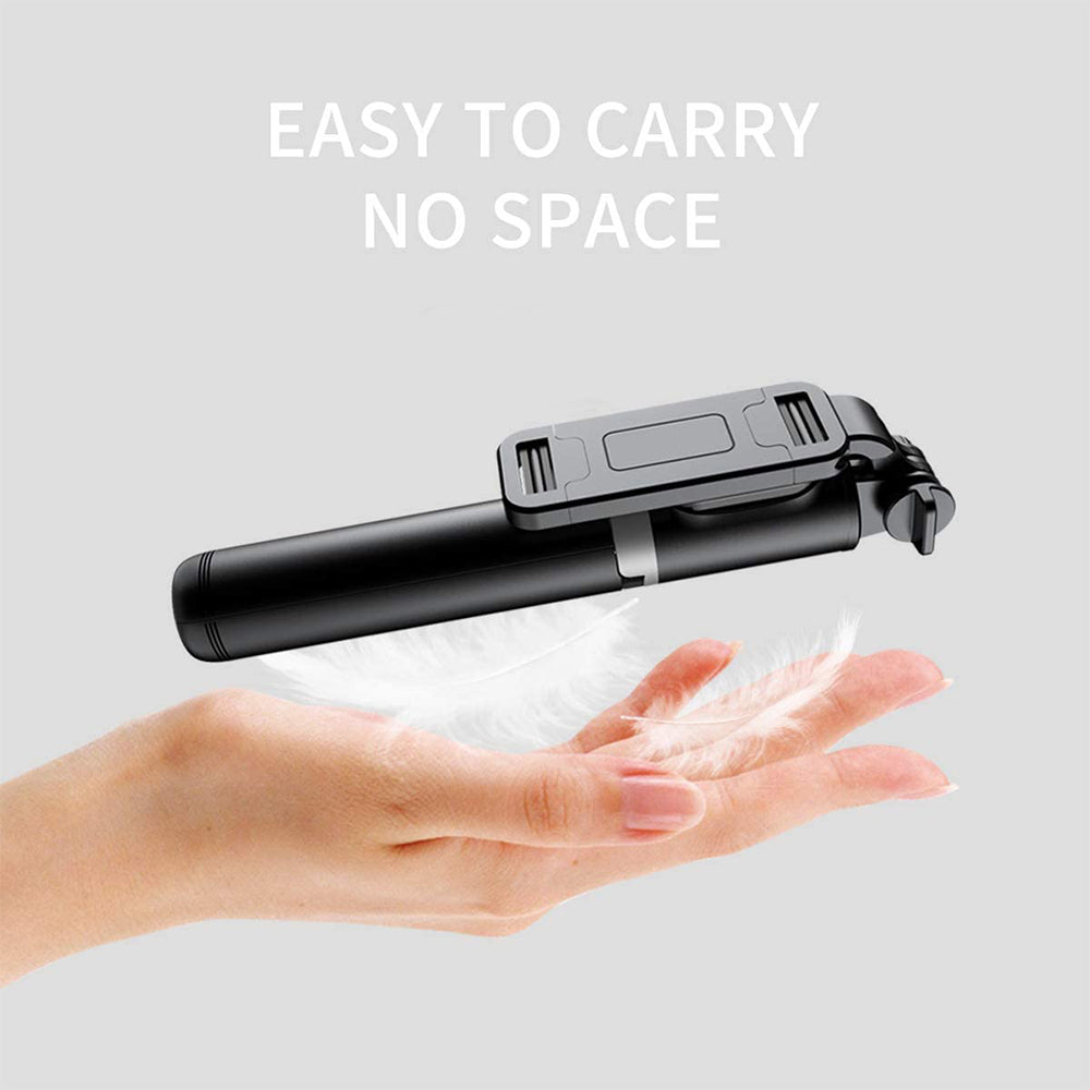 Selfie Stick Bluetooth Techsuit Q01, Universal, Sort