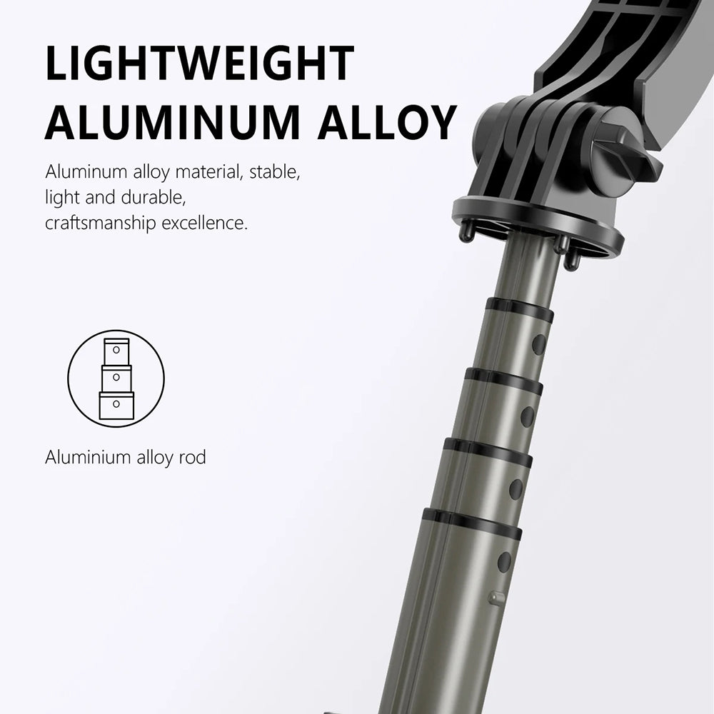 Selfie Stick Bluetooth Techsuit Q03s, Universal, Sort