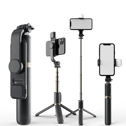 Selfie Stick Bluetooth Techsuit Q03s, Universal, Sort