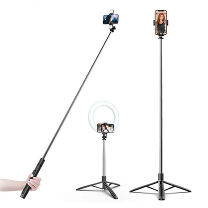 Selfie Stick Bluetooth Techsuit Q05, Universal, Sort