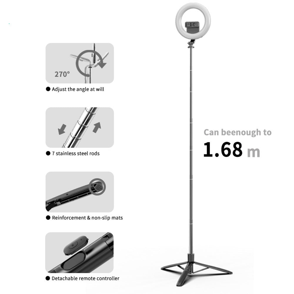 Selfie Stick Bluetooth Techsuit Q05s, Universal, Sort