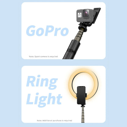 Selfie Stick Bluetooth Techsuit Q06, Universal, Sort