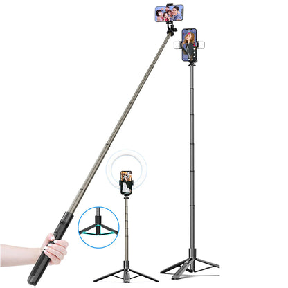 Selfie Stick Bluetooth Techsuit Q06, Universal, Sort