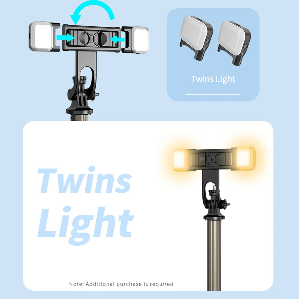 Selfie Stick Bluetooth Techsuit Q06, Universal, Sort