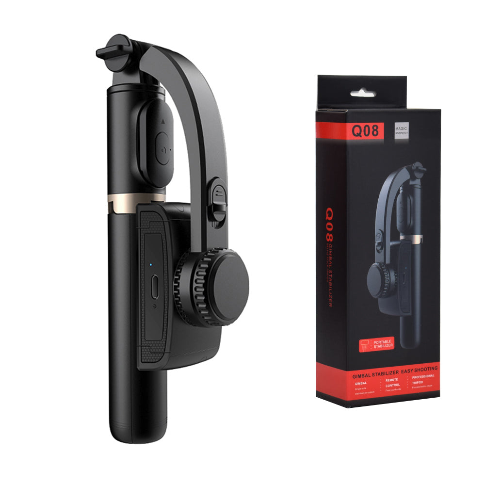 Selfie Stick Bluetooth Techsuit Q08, Universal, Sort