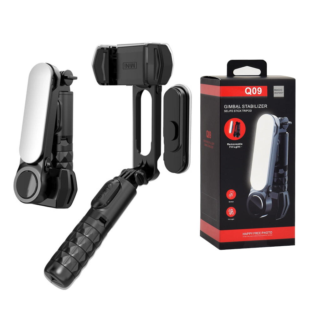 Selfie Stick Bluetooth Techsuit Q09, Universal, Sort