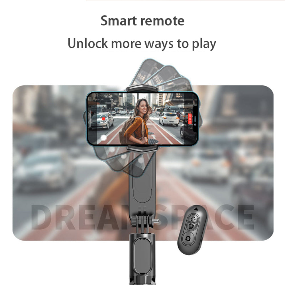Selfie Stick Bluetooth Techsuit Q09, Universal, Sort