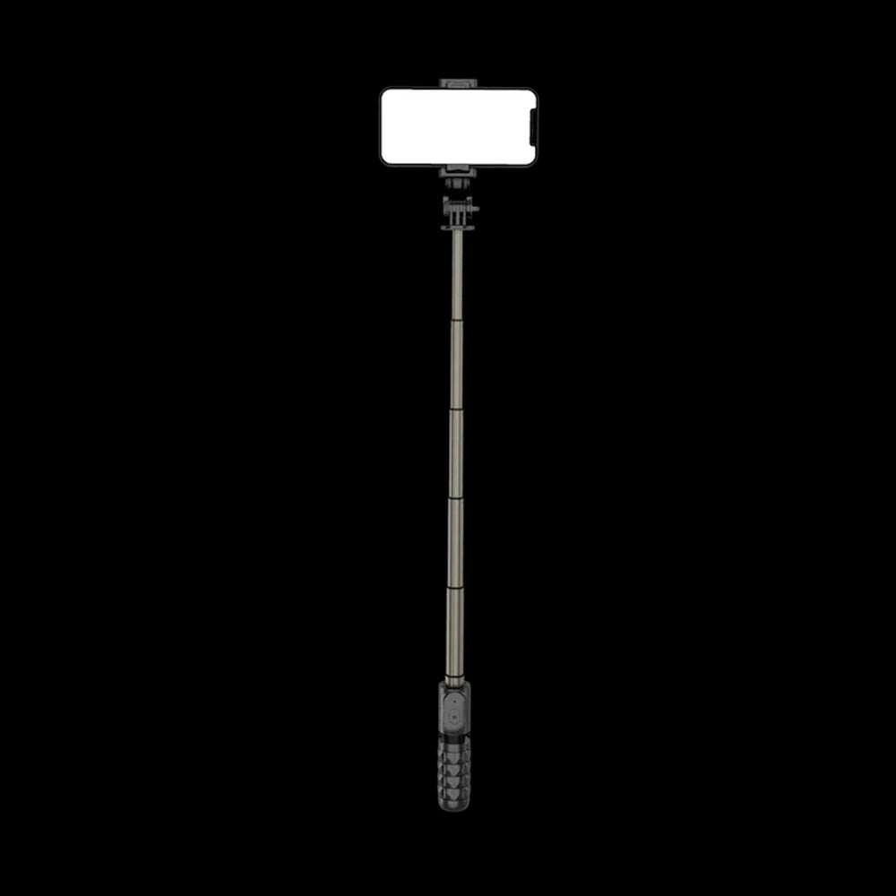 Selfie Stick Bluetooth Techsuit Q10, Universal, Sort