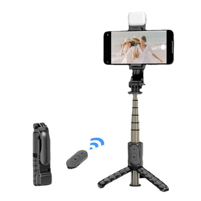 Selfie Stick Bluetooth Techsuit Q10s, Universal, Sort