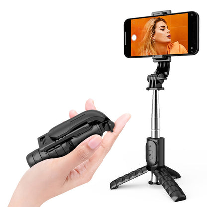 Selfie Stick Bluetooth Techsuit Q11, Universal, Sort